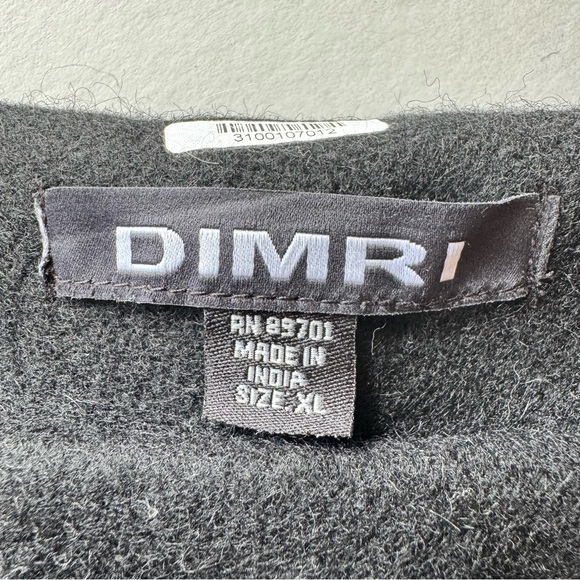 Dimiri Cropped Short Sleeve Portrait Collar Rosette Wool Blend Coat Size XL - Picture 5 of 12